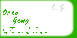 otto geng business card